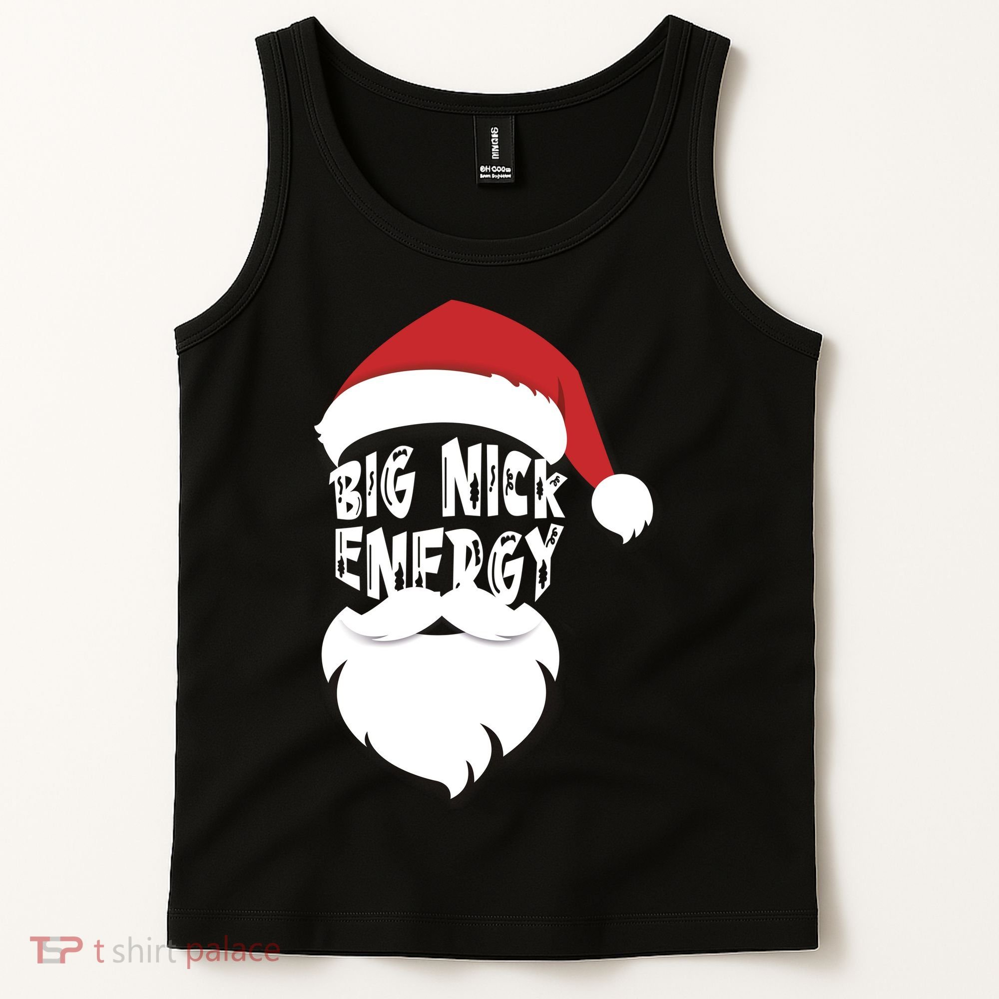 Big Nick Energy Funny Xmas Santa Hipster Tank Top