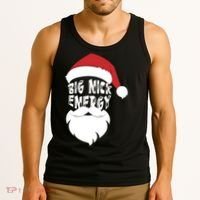 Big Nick Energy Funny Xmas Santa Hipster Tank Top thumb 3