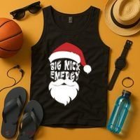 Big Nick Energy Funny Xmas Santa Hipster Tank Top thumb 4