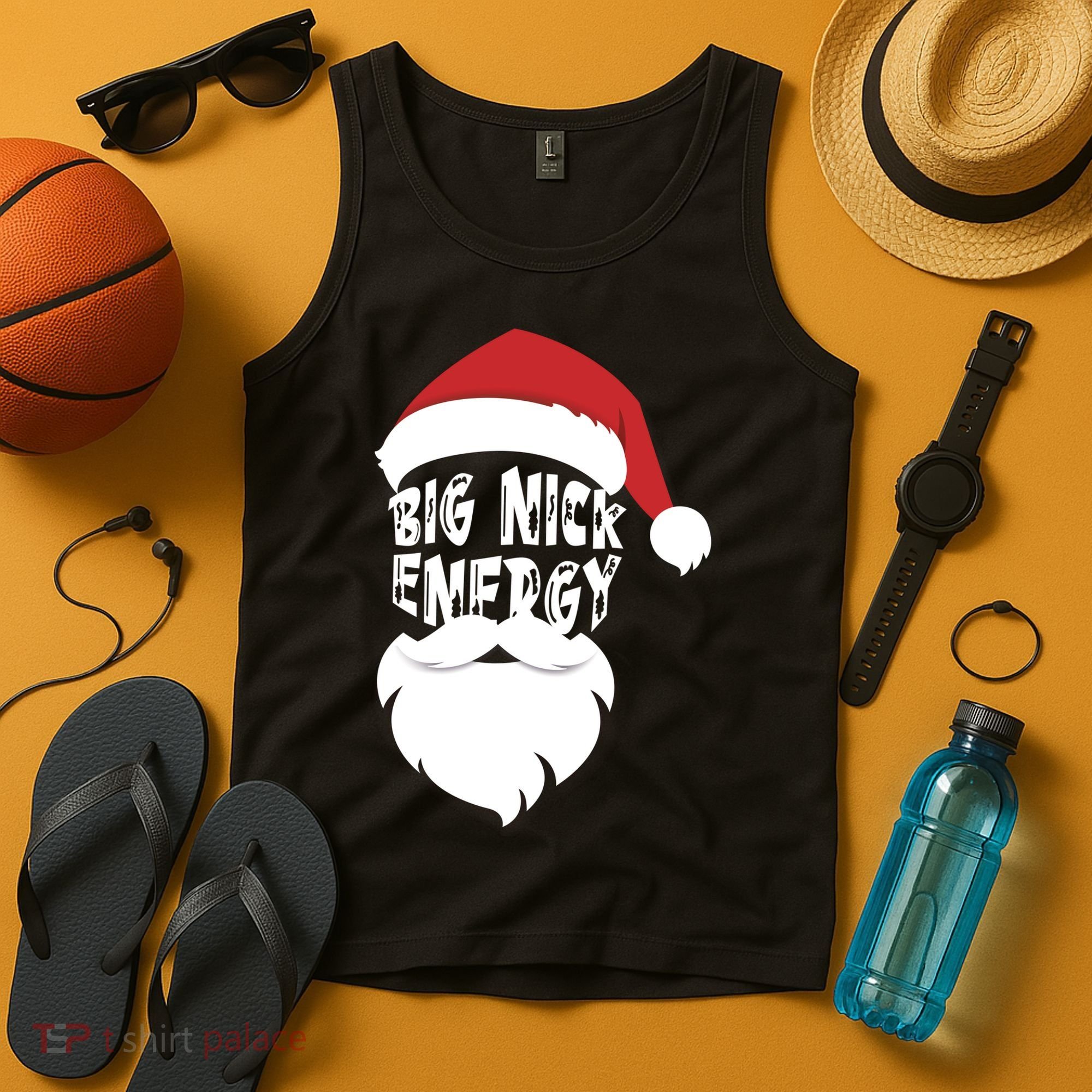 Big Nick Energy Funny Xmas Santa Hipster Tank Top