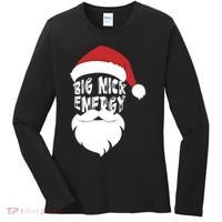 Big Nick Energy Funny Xmas Santa Hipster Women's Long Sleeve Shirt thumb 0
