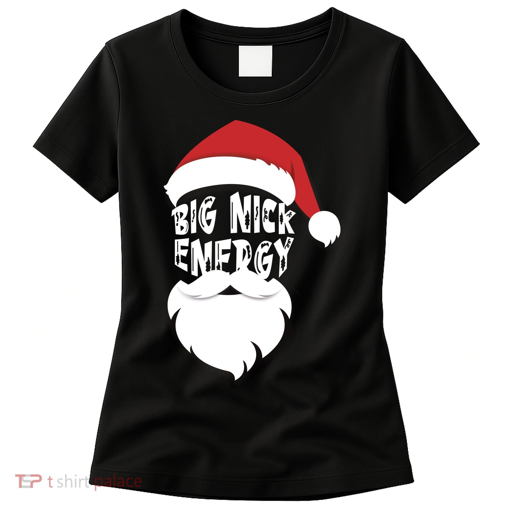 Big Nick Energy Funny Xmas Santa Hipster Women's T-Shirt