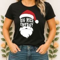 Big Nick Energy Funny Xmas Santa Hipster Women's T-Shirt thumb 2