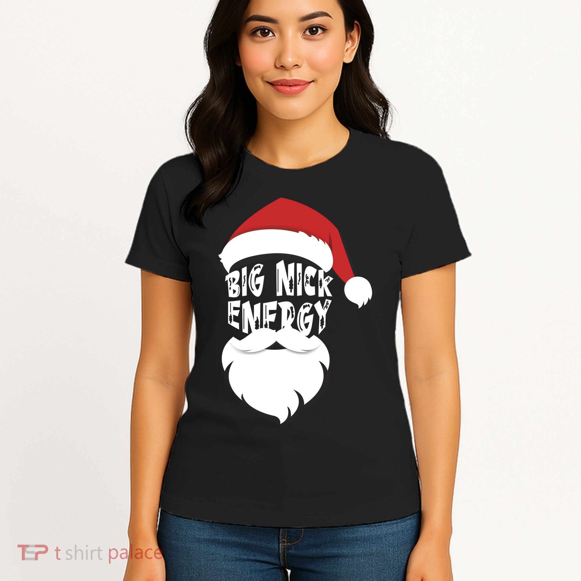 Big Nick Energy Funny Xmas Santa Hipster Women's T-Shirt
