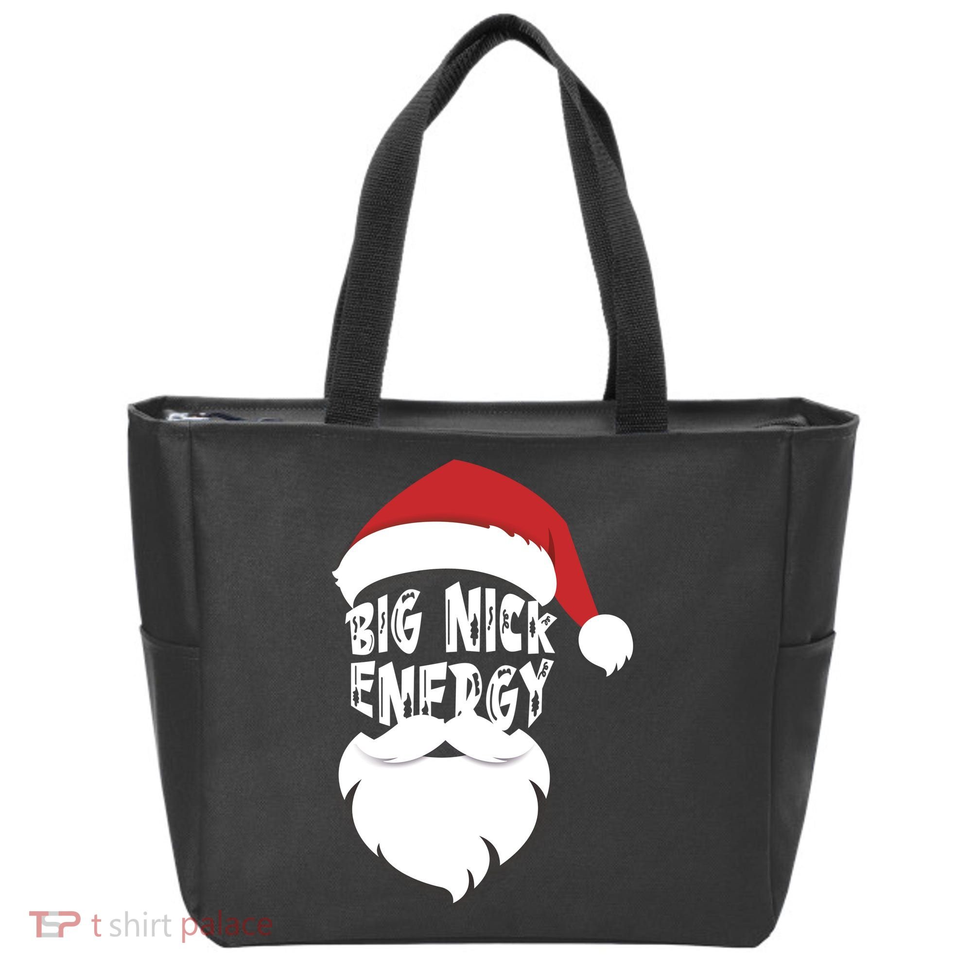 Big Nick Energy Funny Xmas Santa Hipster Tote Bag