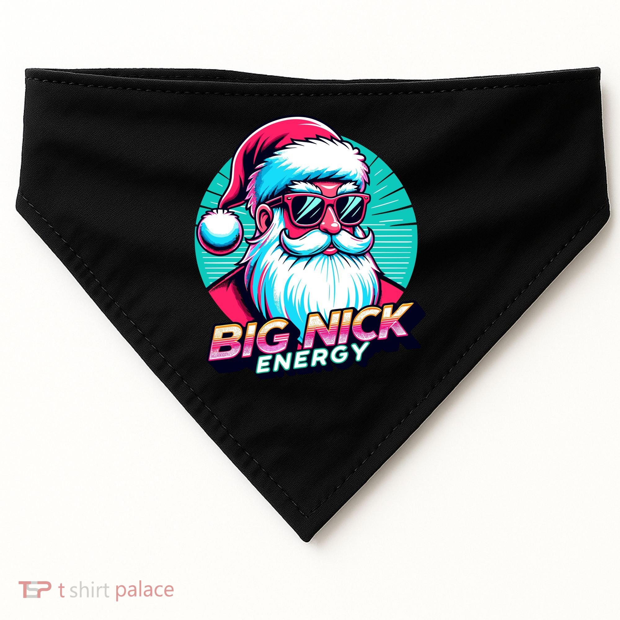 Big Nick Energy Funny Santa Christmas USA-Made Doggie Bandana