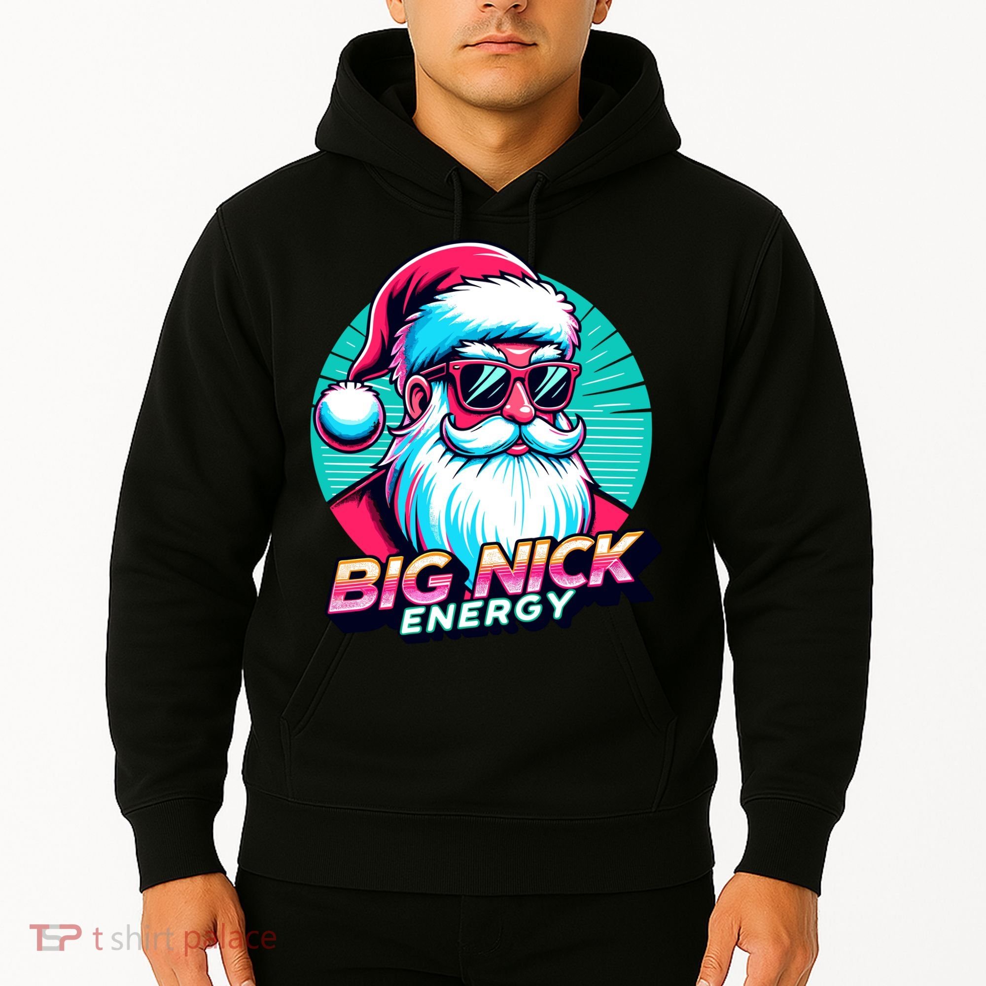 Big Nick Energy Funny Santa Christmas Hoodie