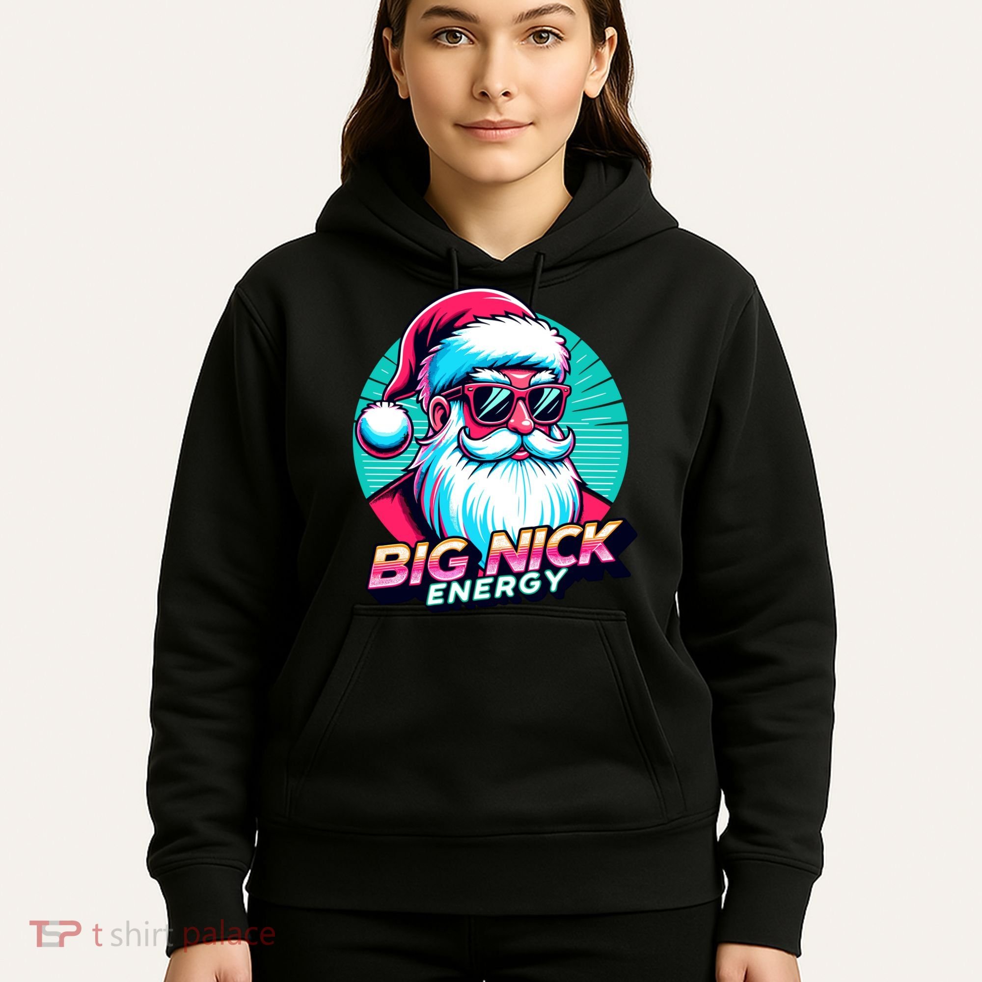 Big Nick Energy Funny Santa Christmas Hoodie