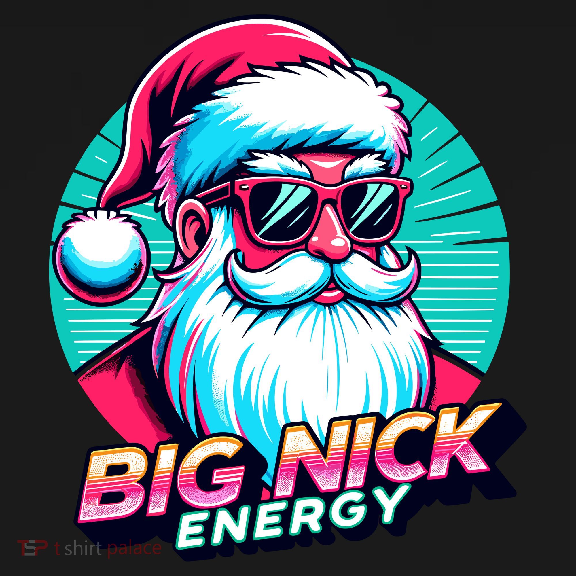 Big Nick Energy Funny Santa Christmas Long Sleeve Shirt