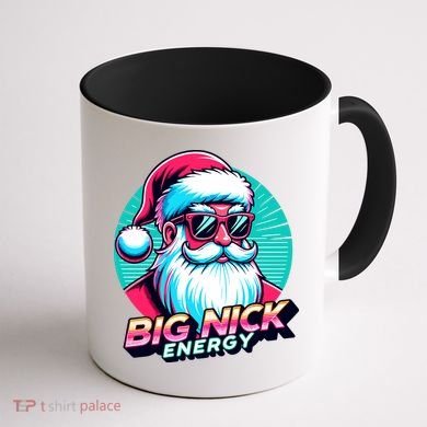 Big Nick Energy Funny Santa Christmas Coffee Mug back