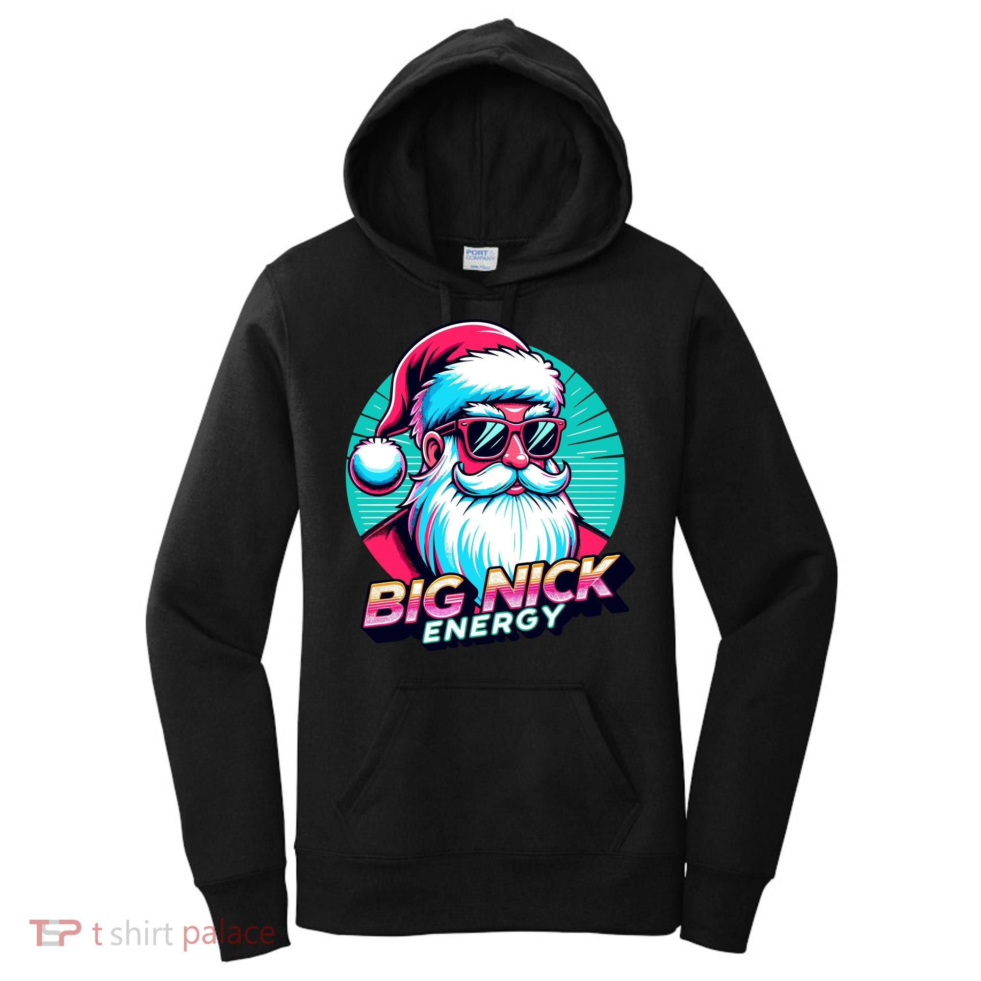 Big Nick Energy Funny Santa Christmas Women's Hoodie