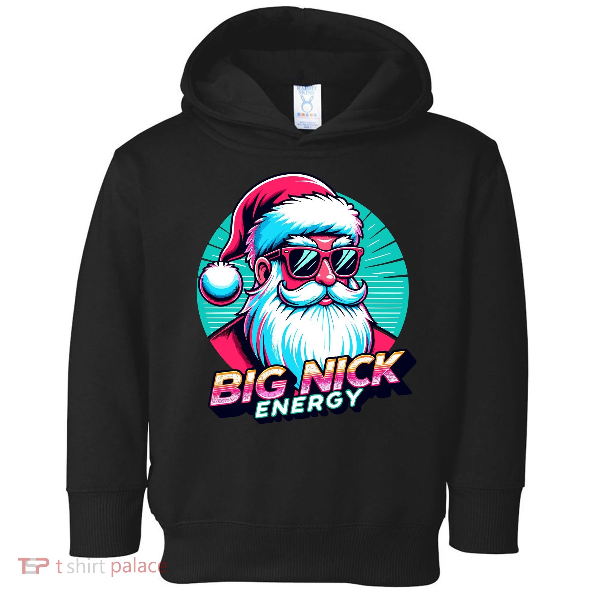 Big Nick Energy Funny Santa Christmas Toddler Hoodie