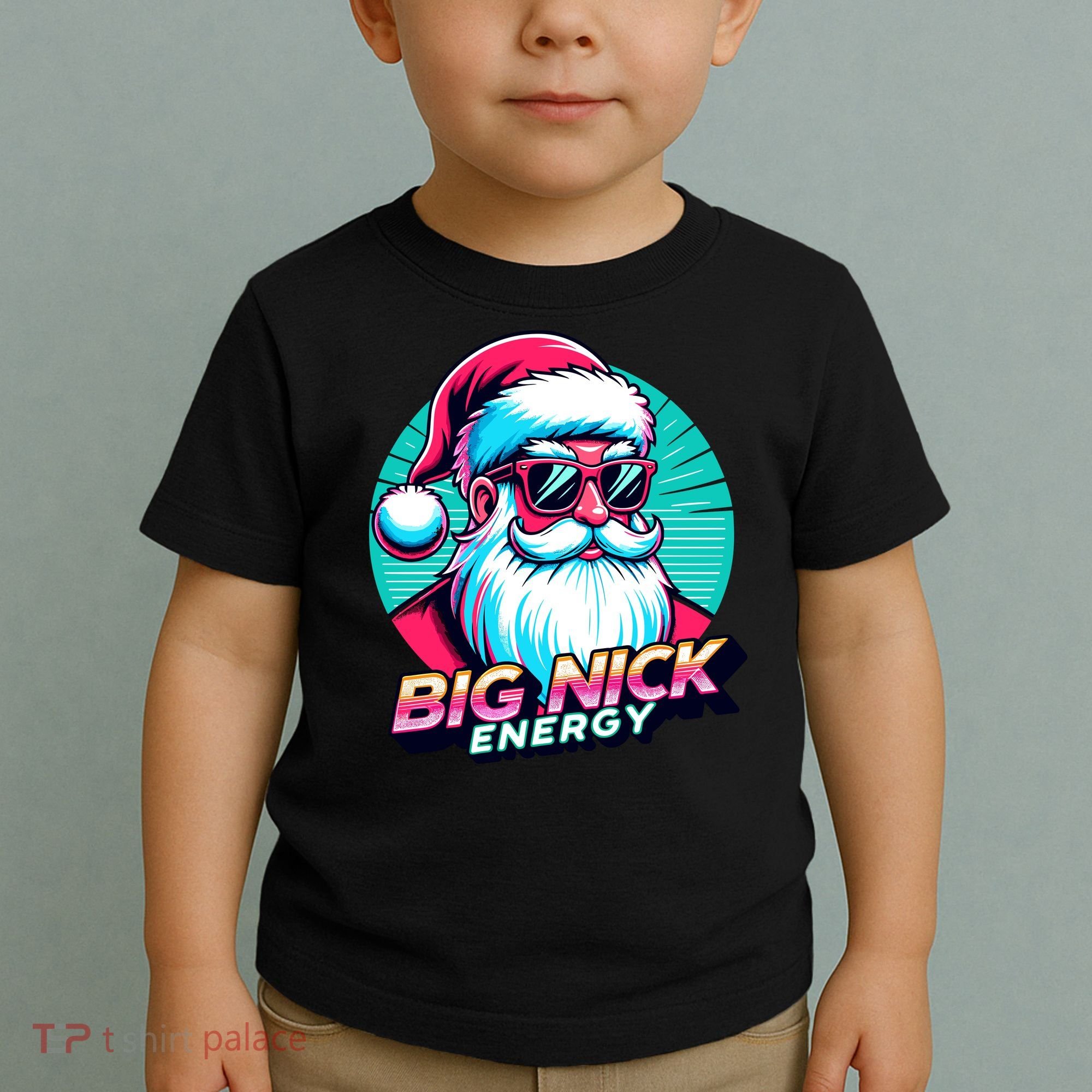 Big Nick Energy Funny Santa Christmas Toddler T-Shirt