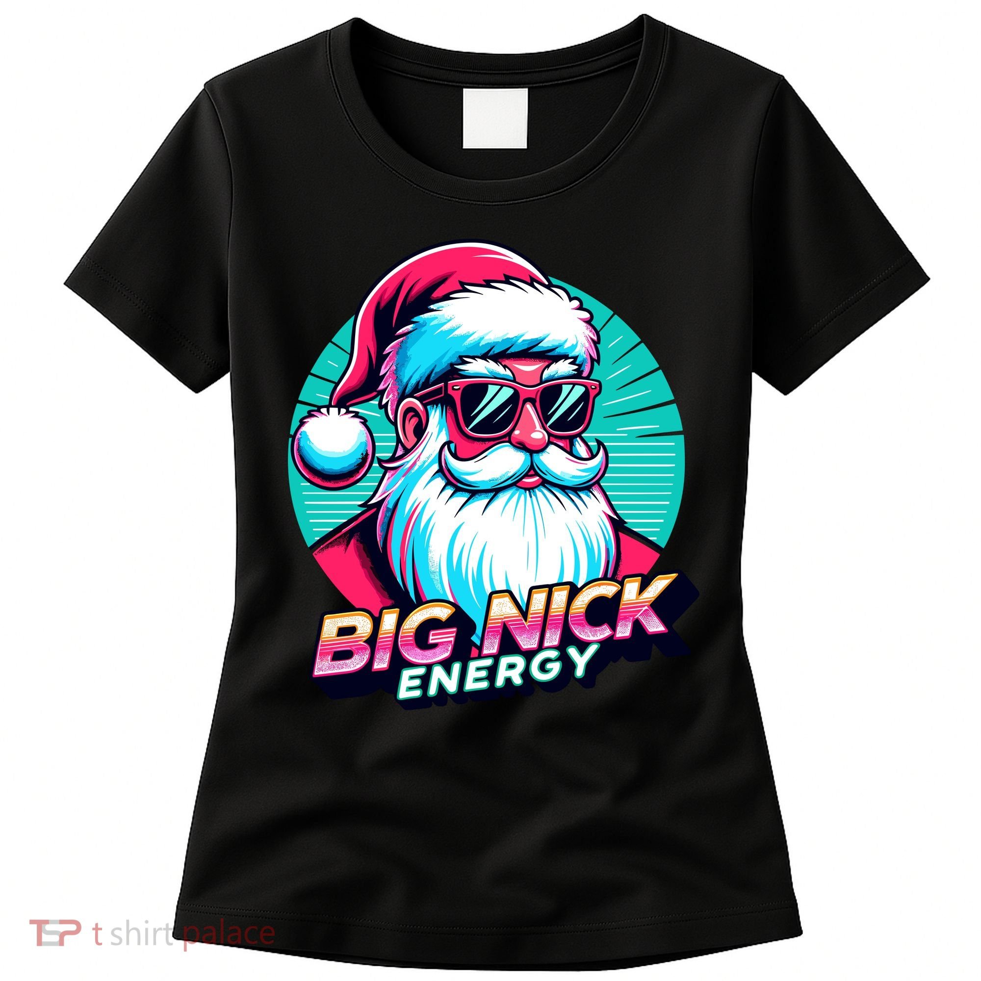 Big Nick Energy Funny Santa Christmas Women's T-Shirt