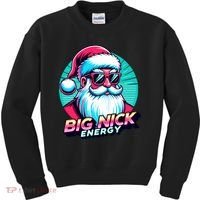 Big Nick Energy Funny Santa Christmas Kids Sweatshirt thumb 0