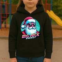 Big Nick Energy Funny Santa Christmas Kids Hoodie thumb 3