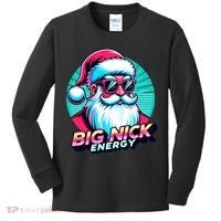 Big Nick Energy Funny Santa Christmas Kids Long Sleeve Shirt thumb 0