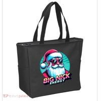 Big Nick Energy Funny Santa Christmas Tote Bag thumb 2