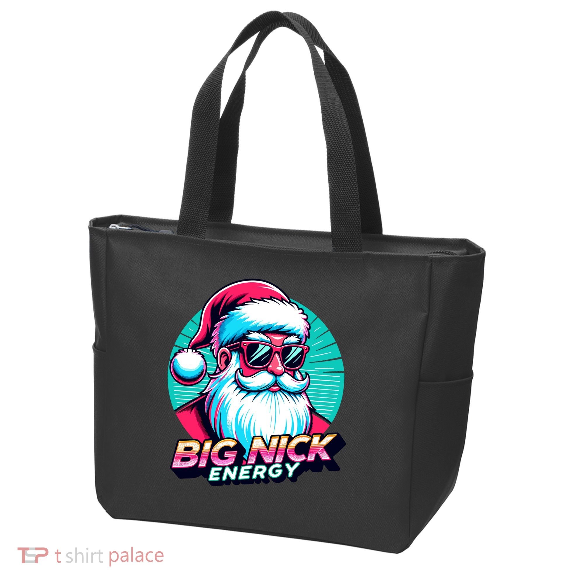 Big Nick Energy Funny Santa Christmas Tote Bag