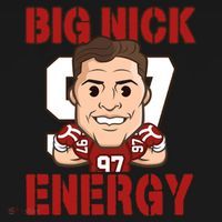 Big Nick Energy Nick 97 Football Player Bosa Fan Coaster thumb 2