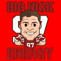 Big Nick Energy Nick 97 Football Player Bosa Fan Santa Hat thumb 1