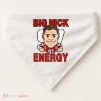 Big Nick Energy Nick 97 Football Player Bosa Fan USA-Made Doggie Bandana thumb 0