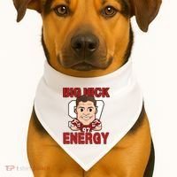 Big Nick Energy Nick 97 Football Player Bosa Fan USA-Made Doggie Bandana thumb 1