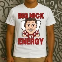 Big Nick Energy Nick 97 Football Player Bosa Fan T-Shirt thumb 3