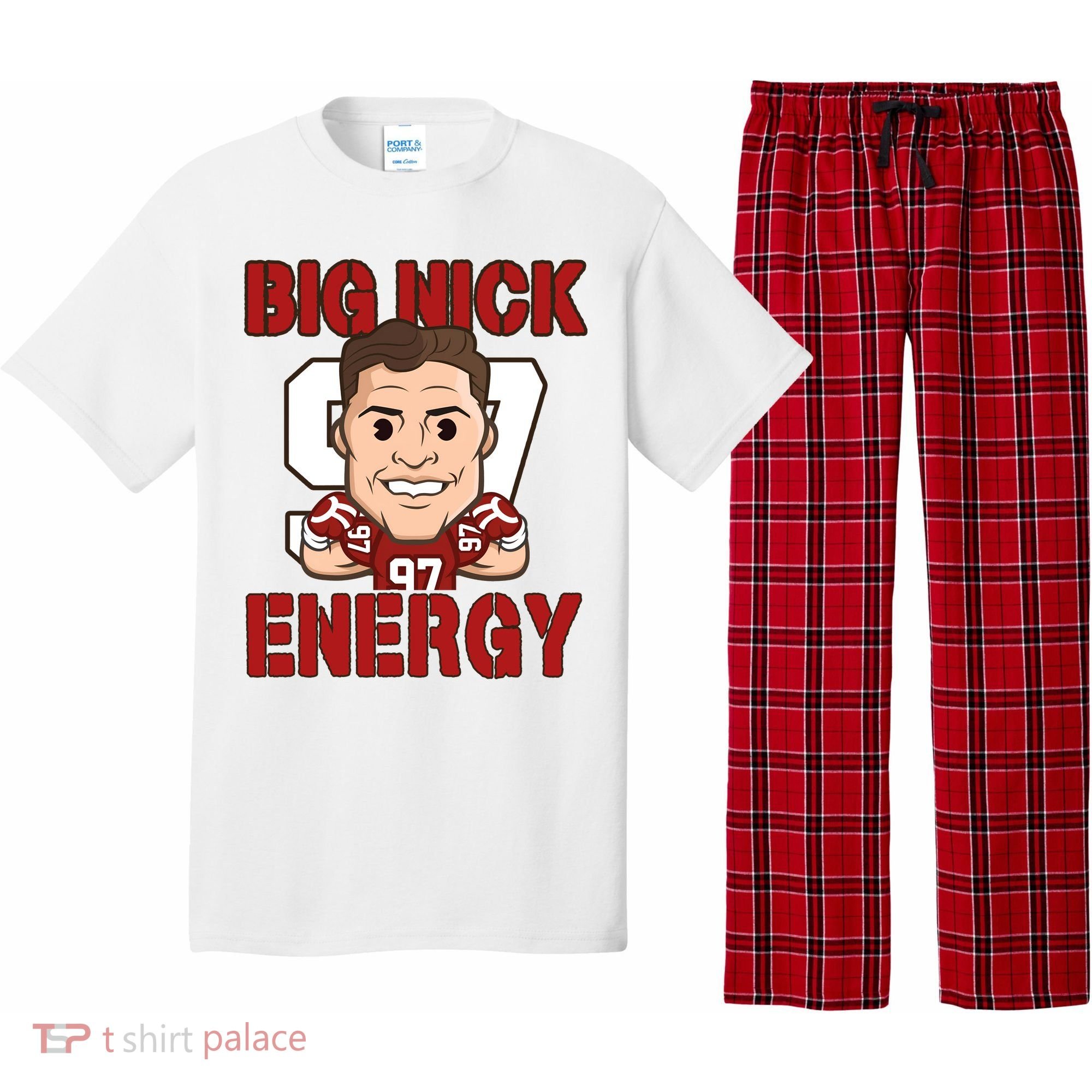 Big Nick Energy Nick 97 Football Player Bosa Fan Pajama Set