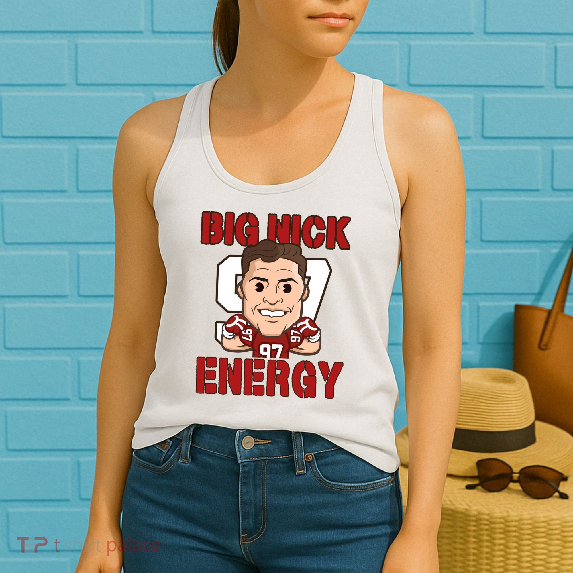 Big Nick Energy Nick 97 Football Player Bosa Fan Women's Tank Top