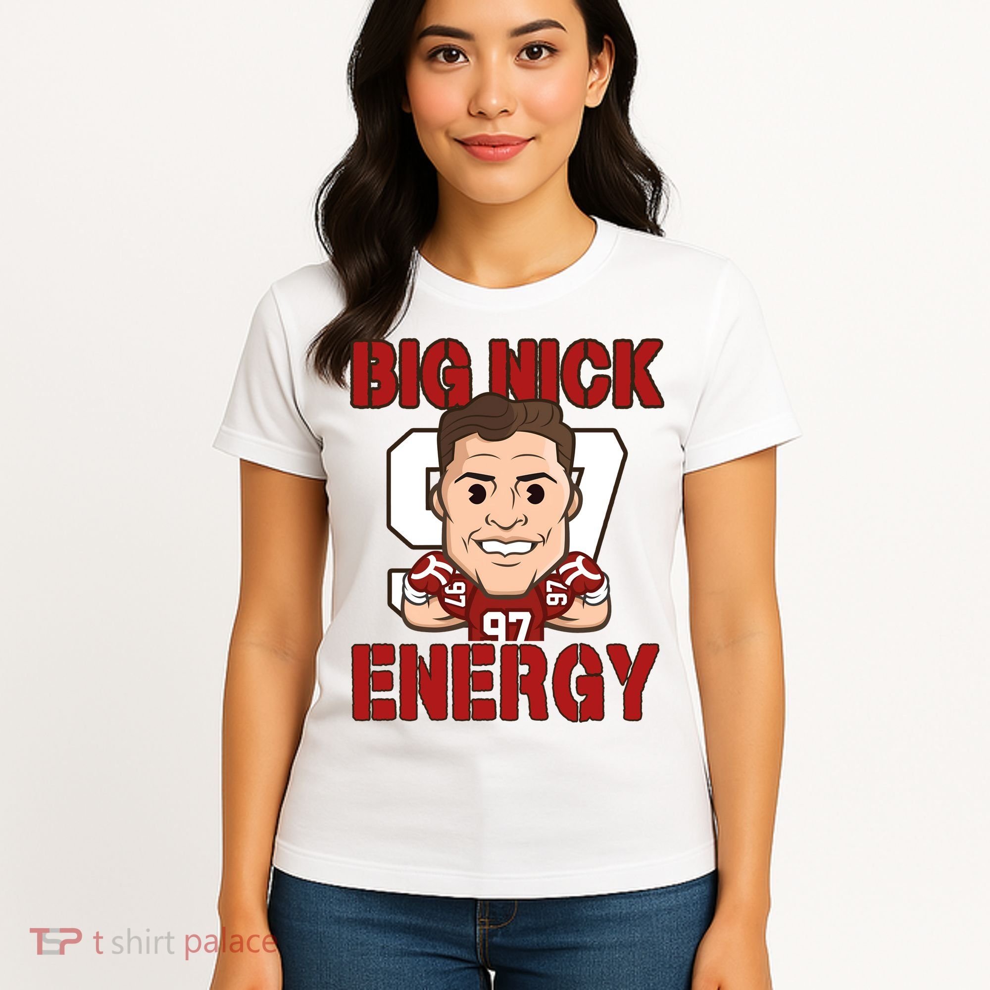 Big Nick Energy Nick 97 Football Player Bosa Fan Women's T-Shirt