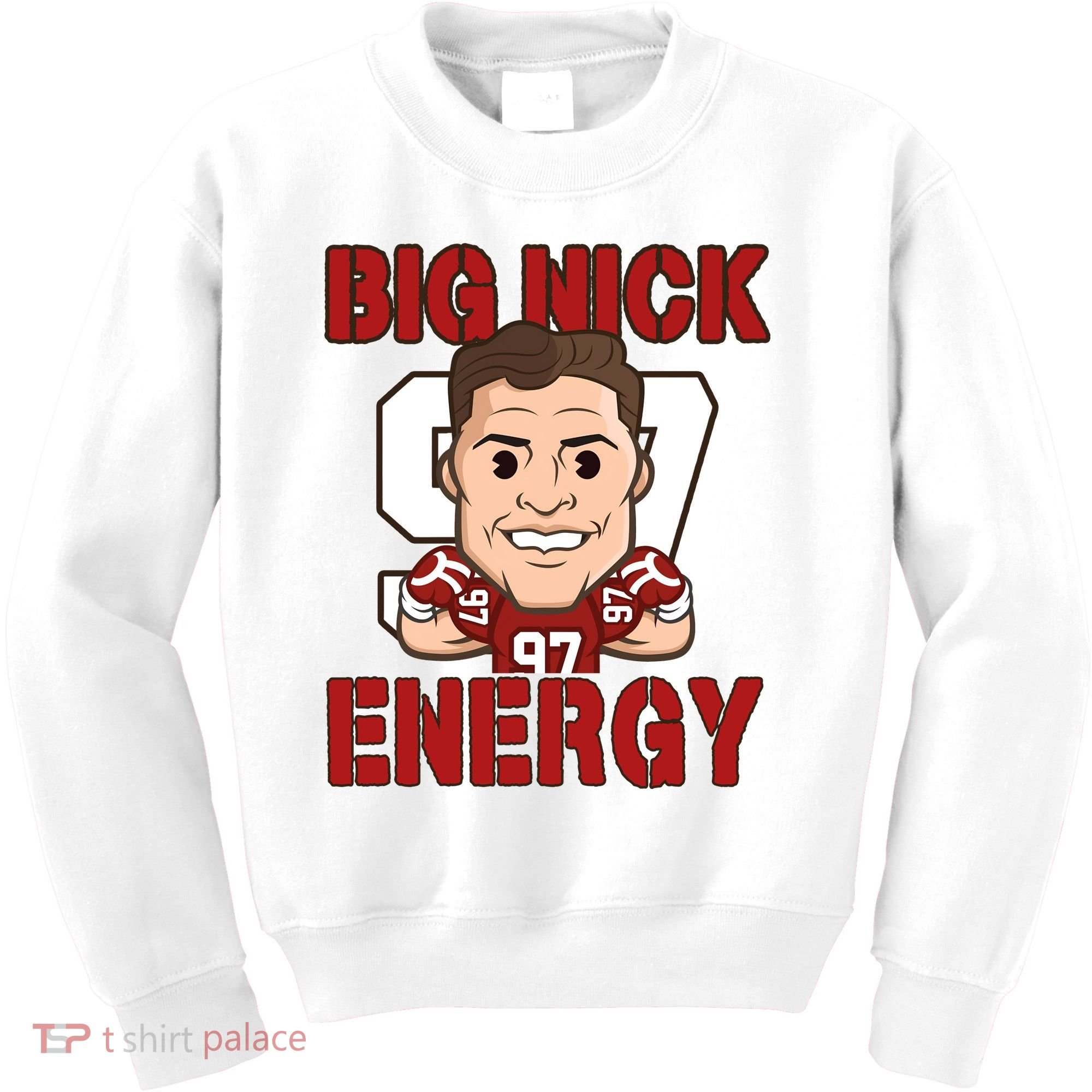 Big Nick Energy Nick 97 Football Player Bosa Fan Kids Sweatshirt