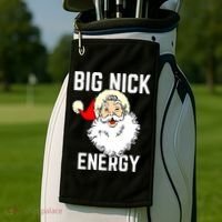 Big Nick Energy Funny Xmas Christmas Gift Golf Towel thumb 2