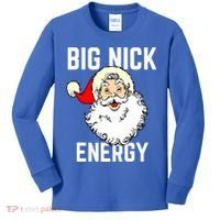 Big Nick Energy Funny Xmas Christmas Gift Kids Long Sleeve Shirt thumb 0
