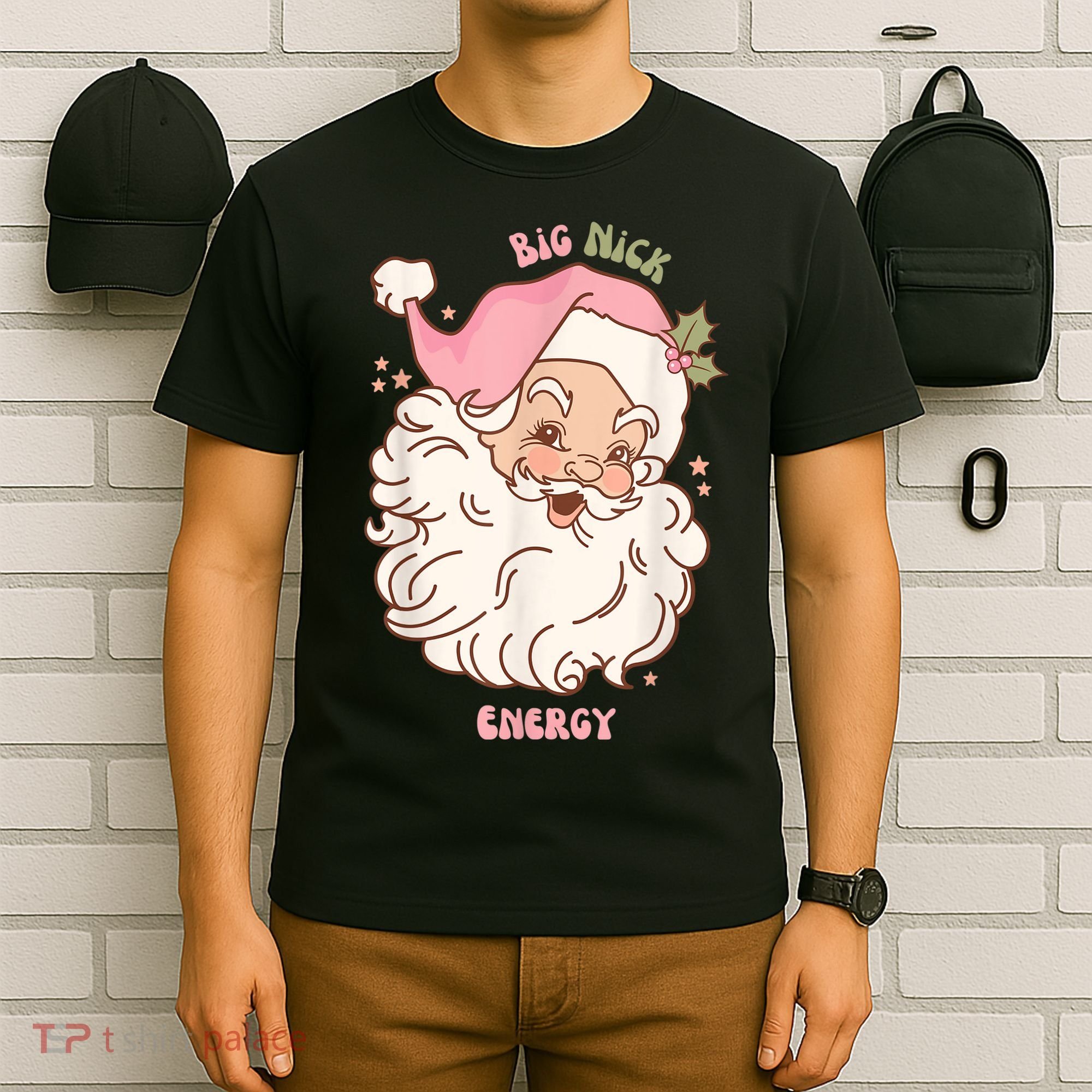 Big Nick Energy Shirt Santa Xmas Funny Christmas T-Shirt