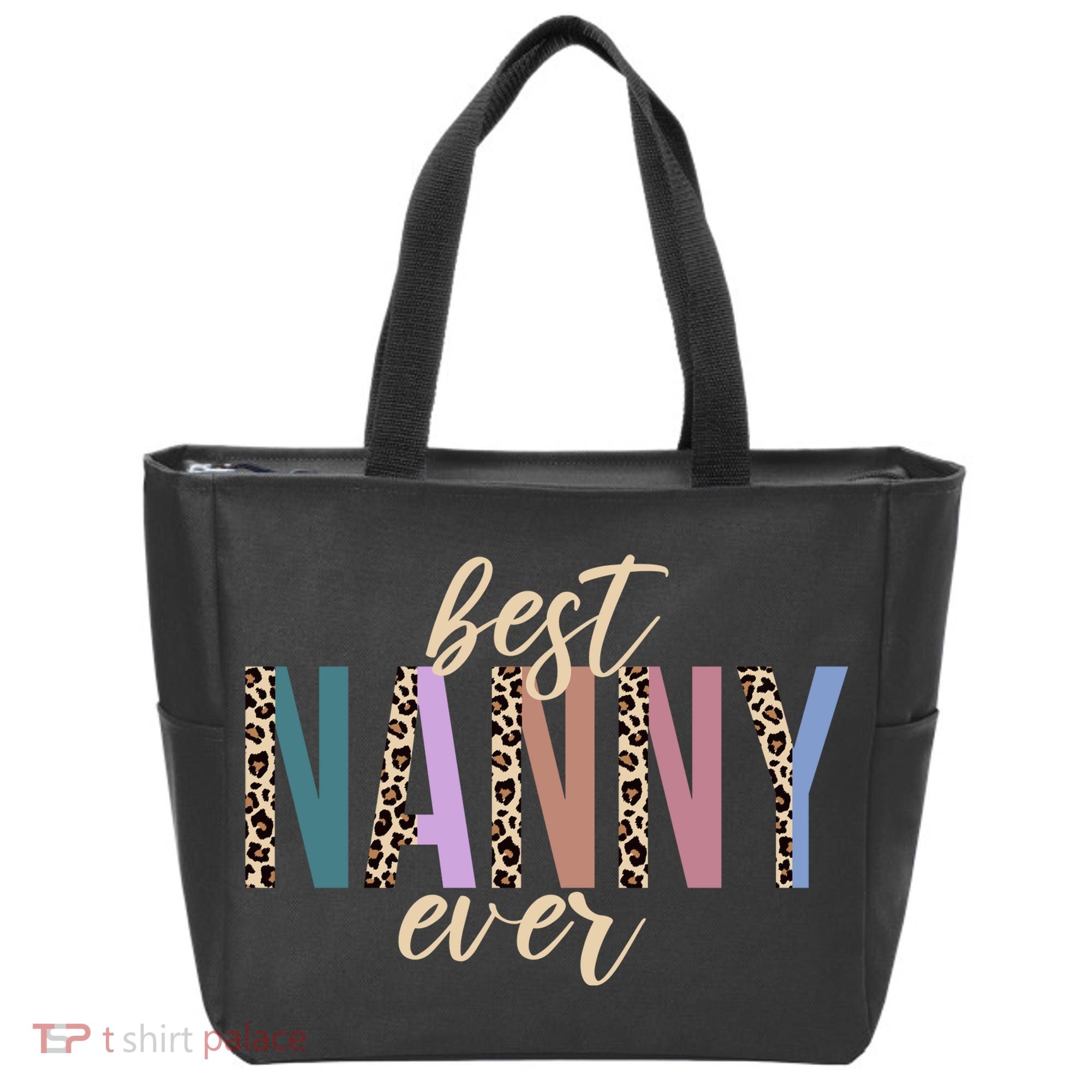 Best Nanny Ever Cheetah Cute Gift Tote Bag