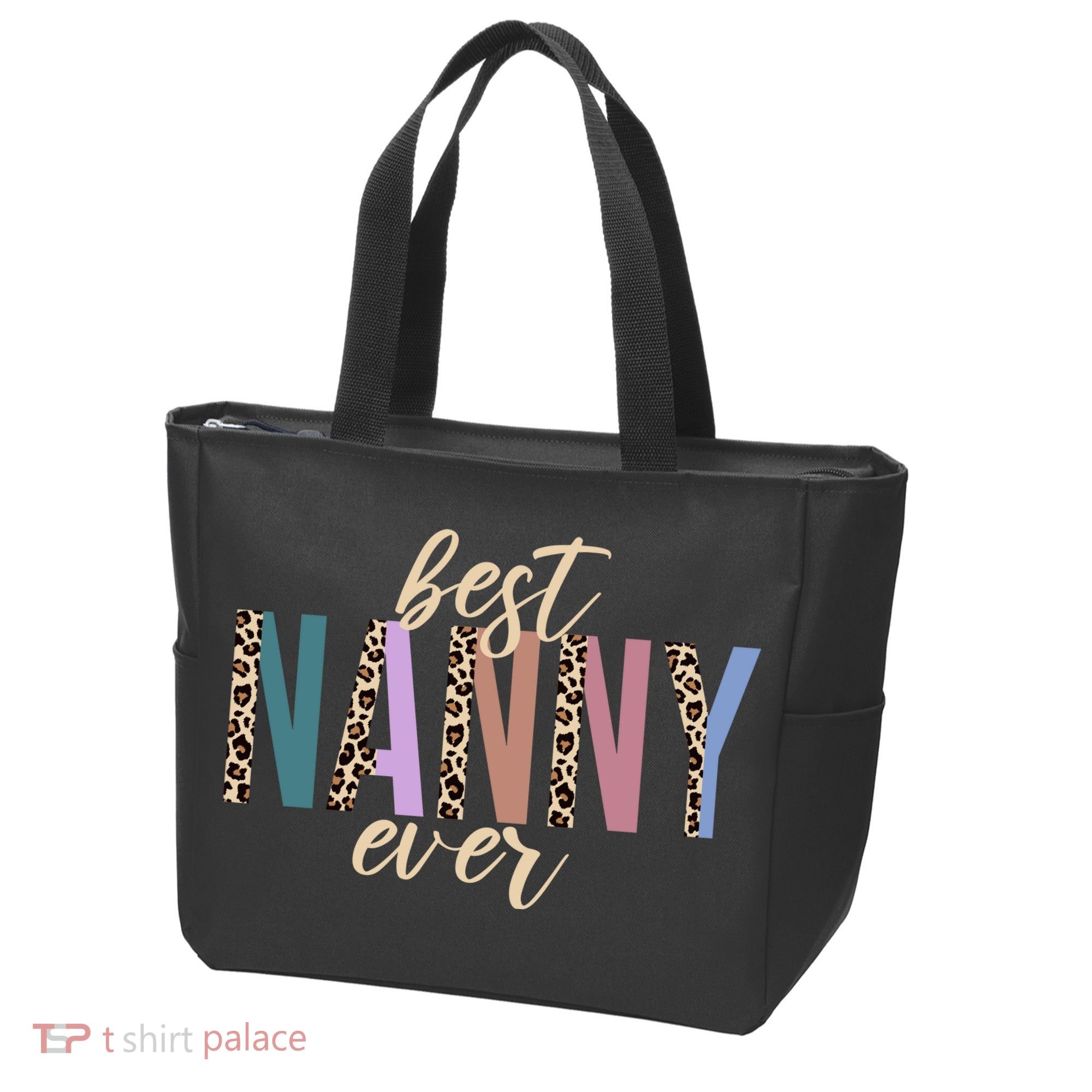 Best Nanny Ever Cheetah Cute Gift Tote Bag