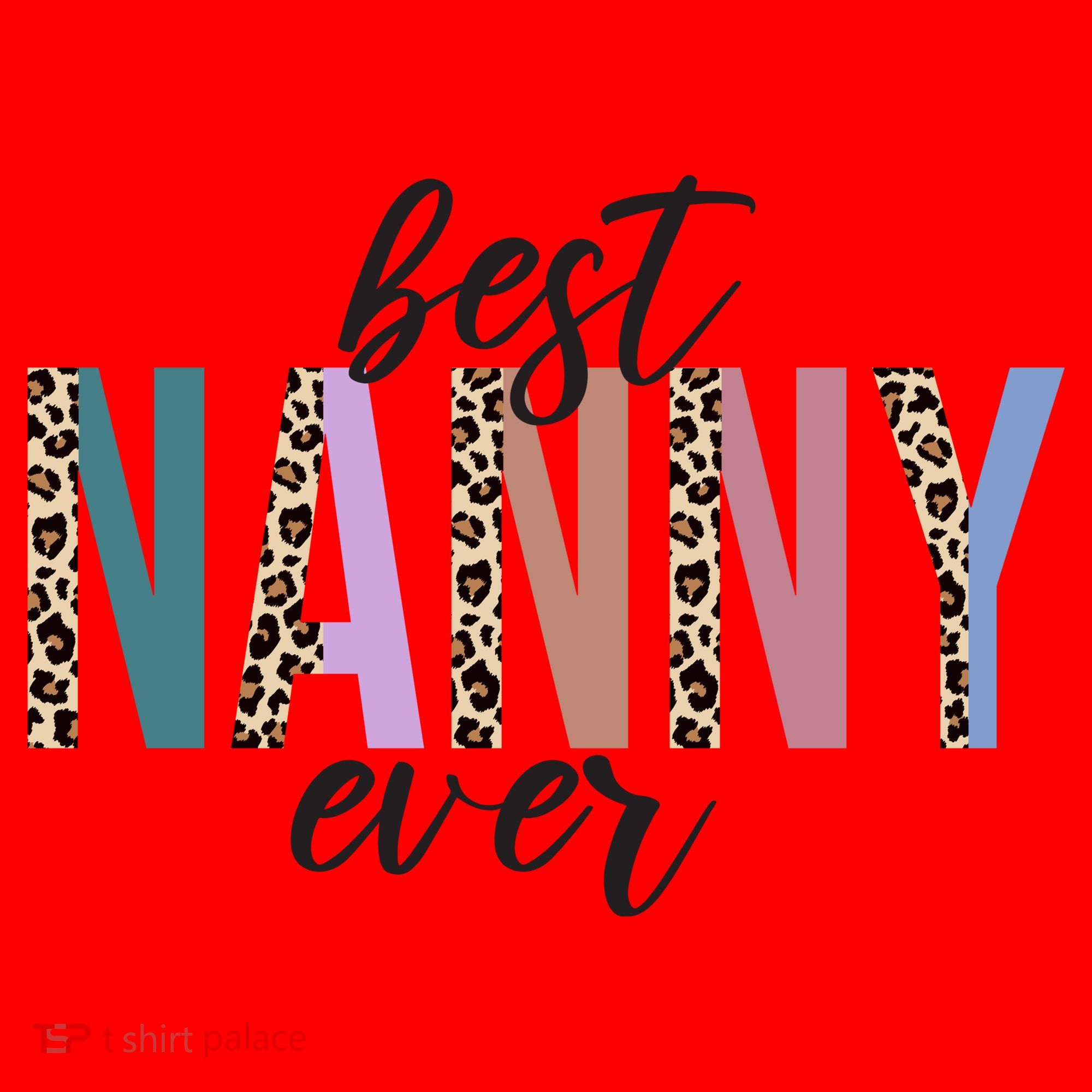 Best Nanny Ever Cheetah Cute Gift Santa Hat