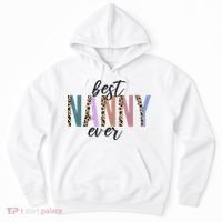 Best Nanny Ever Cheetah Cute Gift Hoodie thumb 0