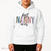 Best Nanny Ever Cheetah Cute Gift Hoodie thumb 2