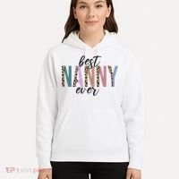 Best Nanny Ever Cheetah Cute Gift Hoodie thumb 5