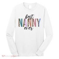 Best Nanny Ever Cheetah Cute Gift Long Sleeve Shirt thumb 0