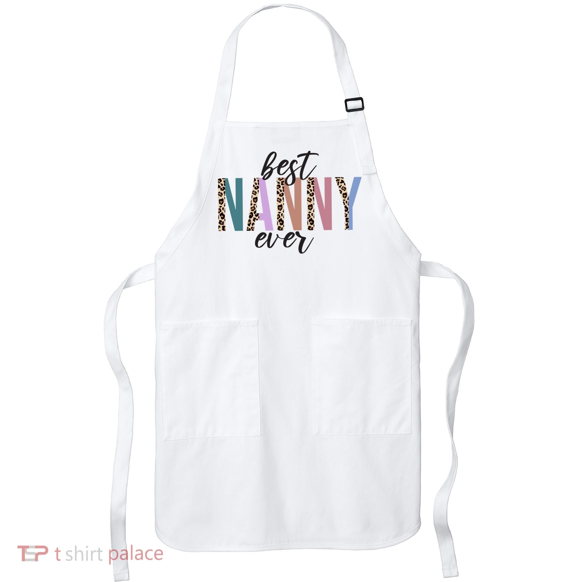 Best Nanny Ever Cheetah Cute Gift Apron