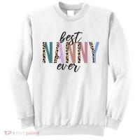 Best Nanny Ever Cheetah Cute Gift Sweatshirt thumb 0
