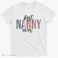 Best Nanny Ever Cheetah Cute Gift T-Shirt thumb 0