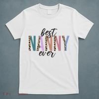 Best Nanny Ever Cheetah Cute Gift T-Shirt thumb 5