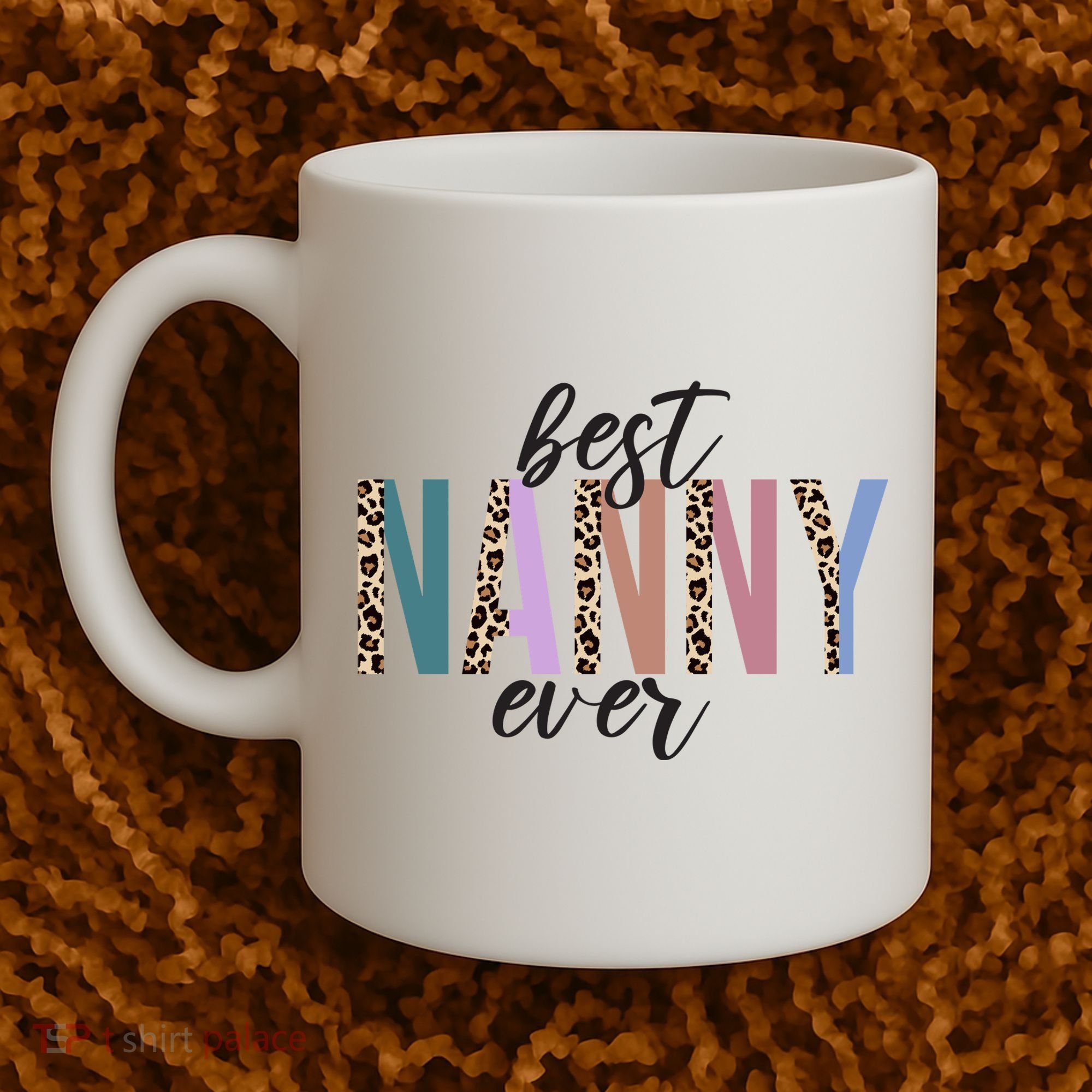 Best Nanny Ever Cheetah Cute Gift Coffee Mug
