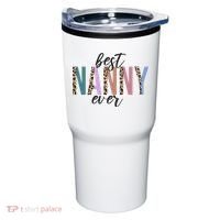 Best Nanny Ever Cheetah Cute Gift Tumbler thumb 0