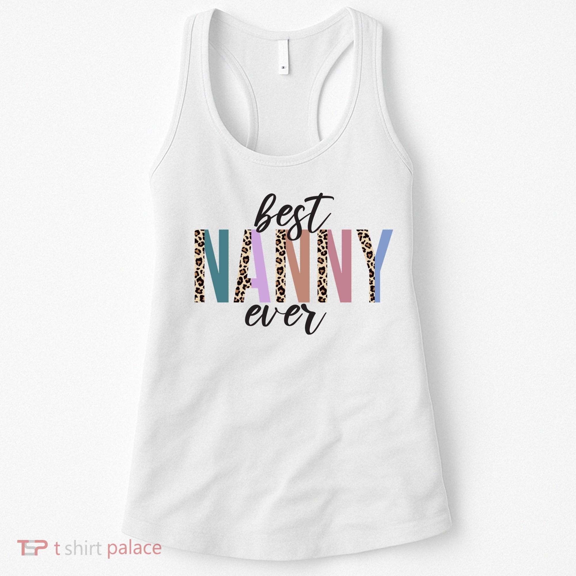 Best Nanny Ever Cheetah Cute Gift Women's Tank Top