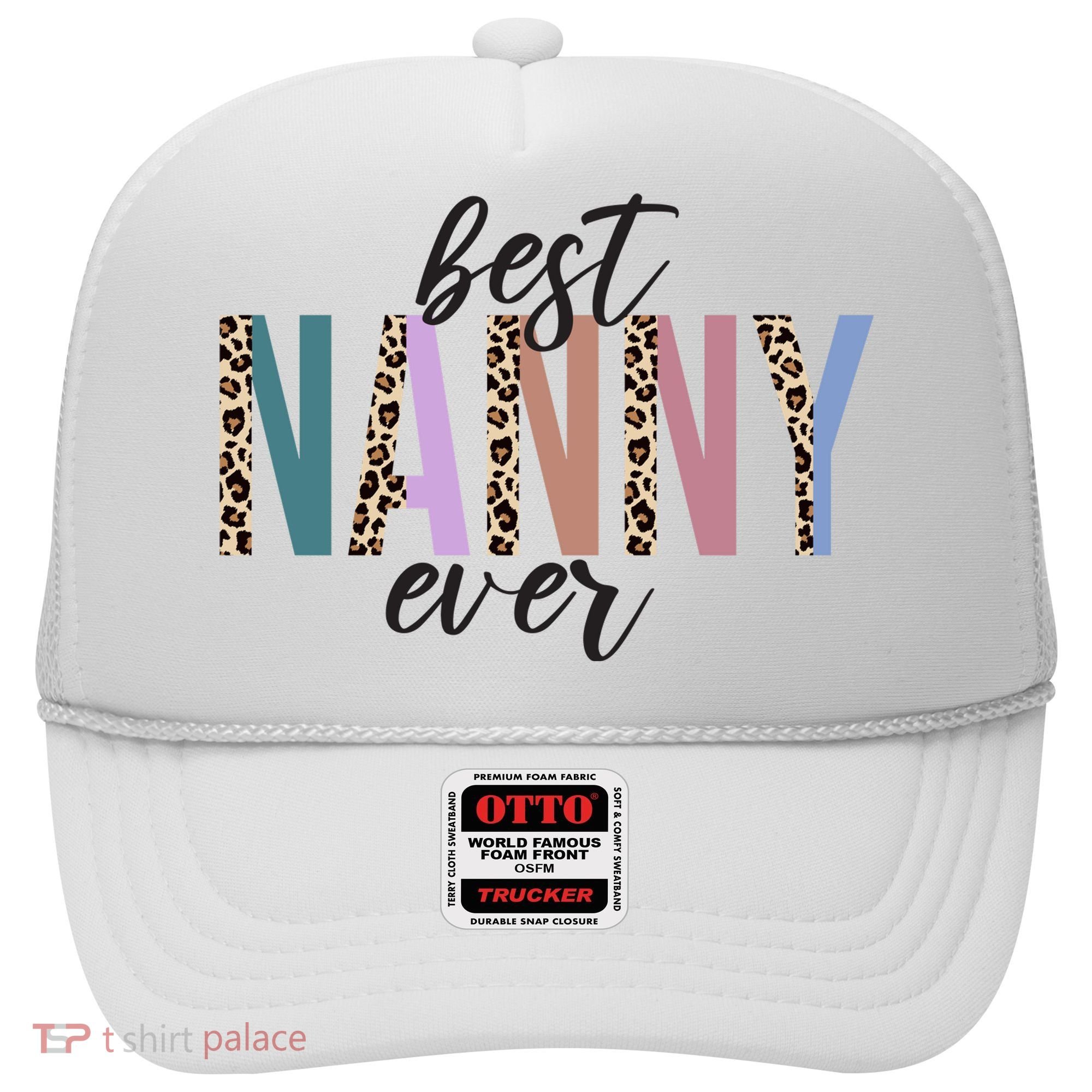 Best Nanny Ever Cheetah Cute Gift Hat